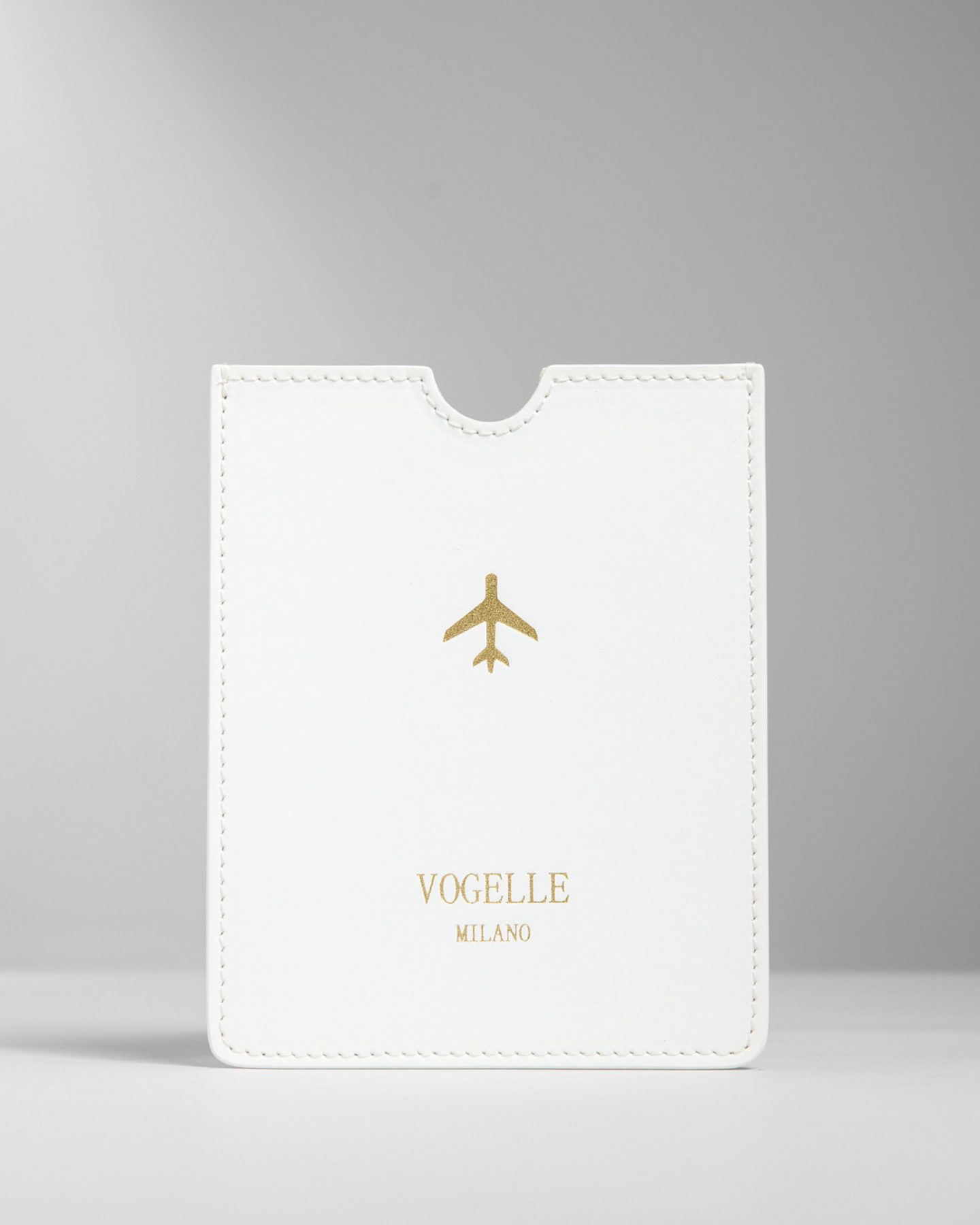 Cloud 9 White Leather Passport Cover